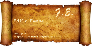 Für Emese névjegykártya